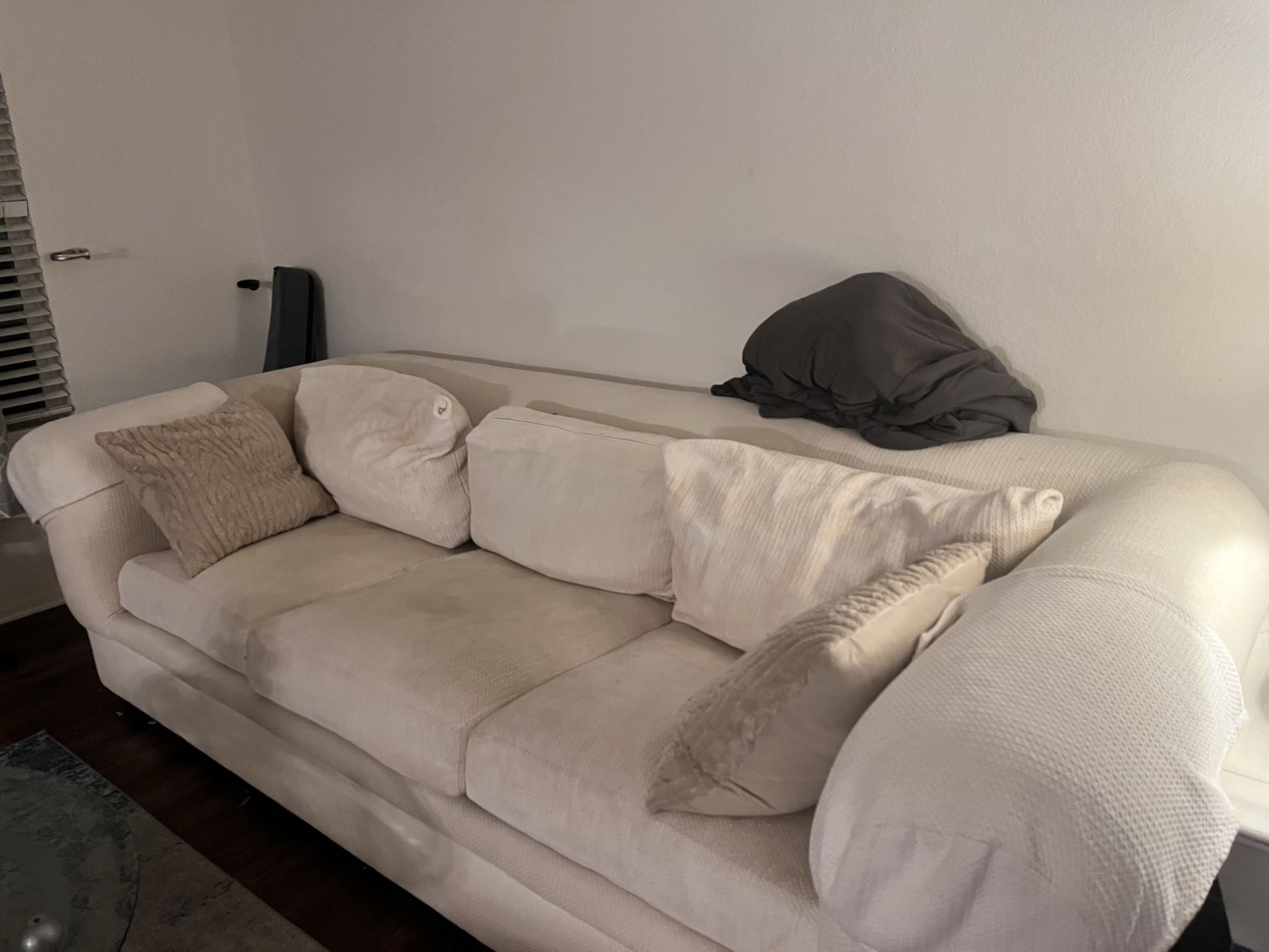 Cozy white couch