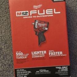 *Price Firm* Milwaukee M12 Fuel 3/8” Stubby Impact Wrench