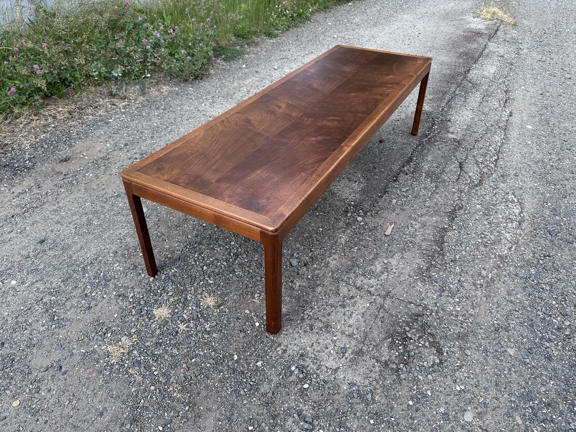 Vintage Mid Century Danish Style Walnut Coffee Table