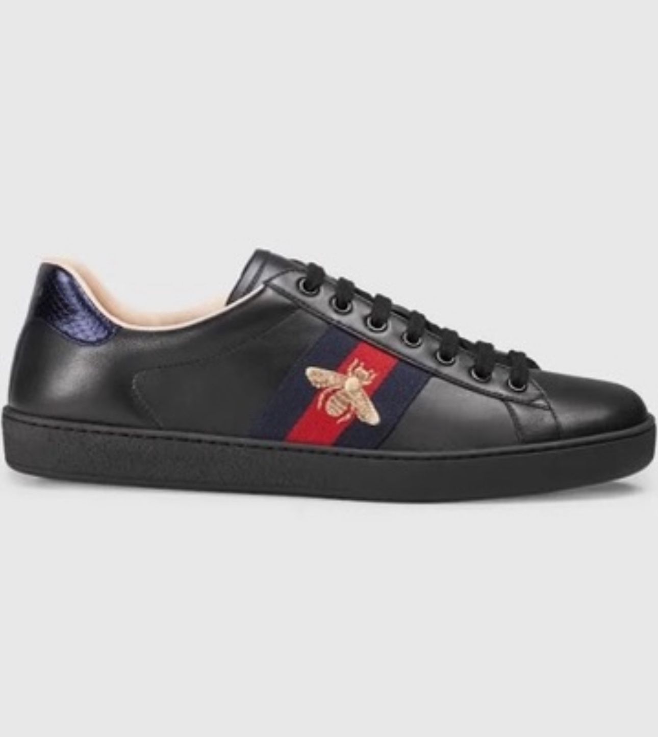 Black Leather Gucci Trainers