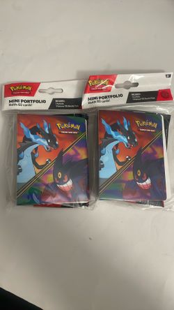 2 Pokémon TCG Mini Portfolio +Booster  Pack Phantasmal Flames Mega Evolution New