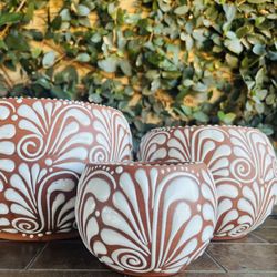 Set of 3 Talavera Bowl Pot Planters