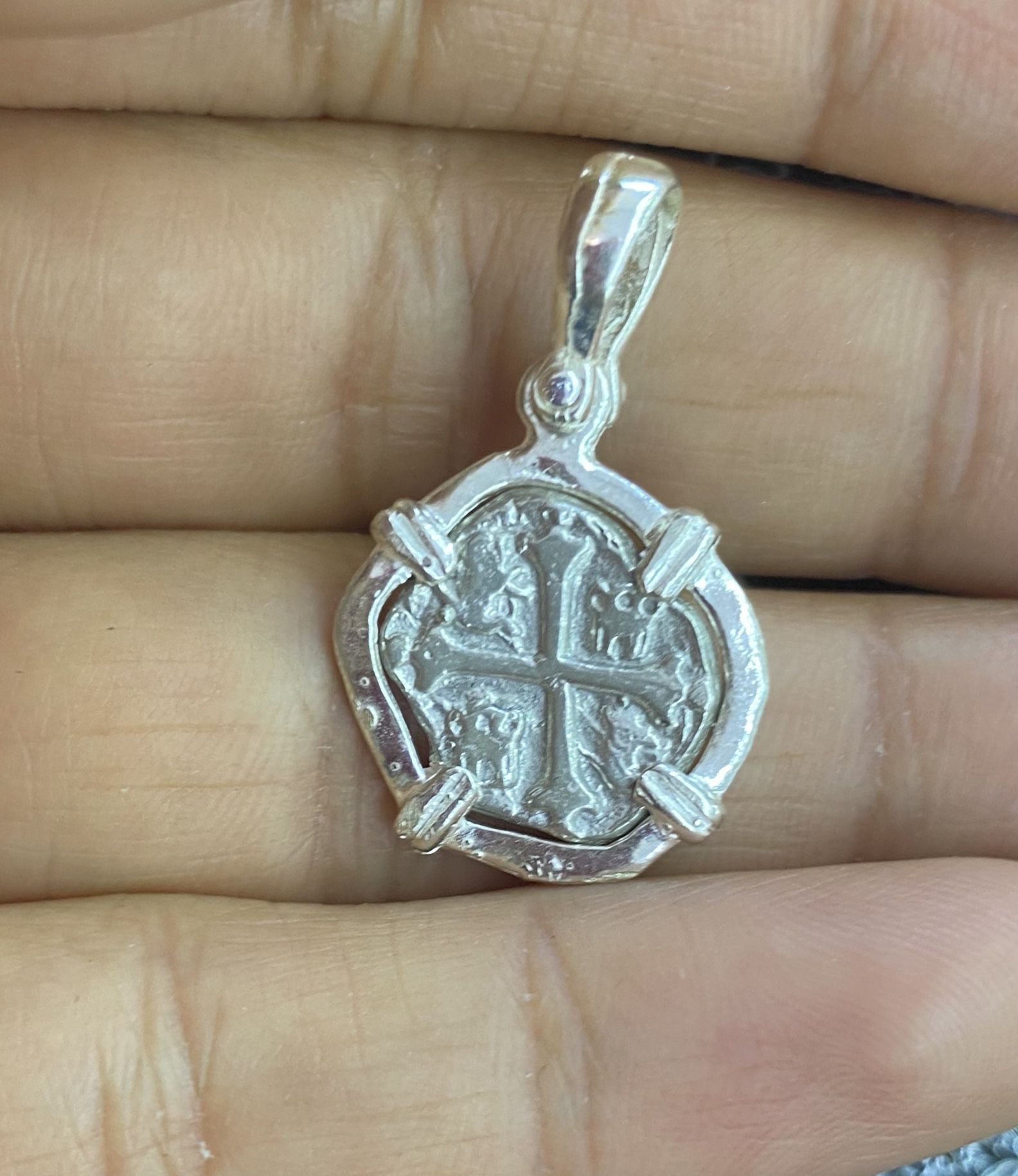 Atocha silver coin pendant