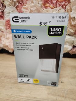 Commercial Electric
1450 Lumen Integrated LED Bronze Dusk to Dawn Wall Pack Light, 4000K