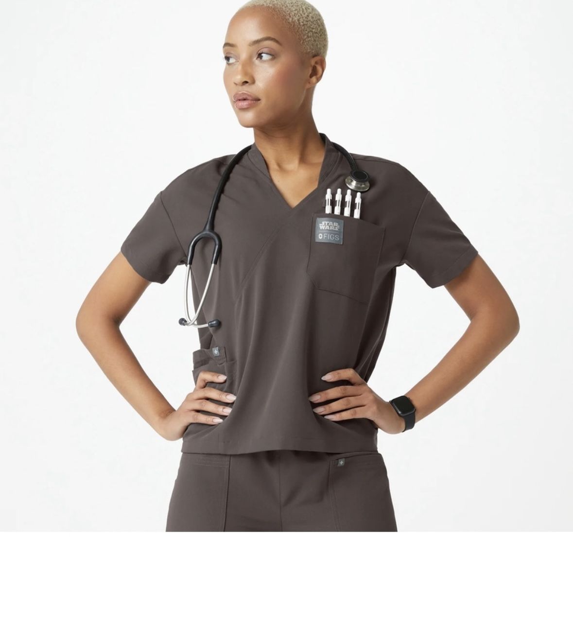Rare! Figs Star Wars Ahsoka Wrap Scrub Top Medium