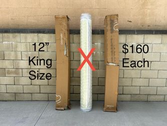 NEW 12" King Size Hybrid Mattress w/Individual Pocket Springs *$160 ea FIRM PRICE, DAMAGE BOX*
