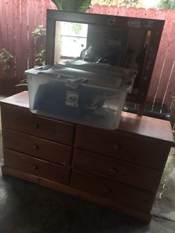 Dresser with mirror