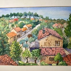 Unframed 11 x 15” Watercolor by Frank Perkins