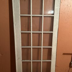 1 Vintage 15 Glass Panel French Door