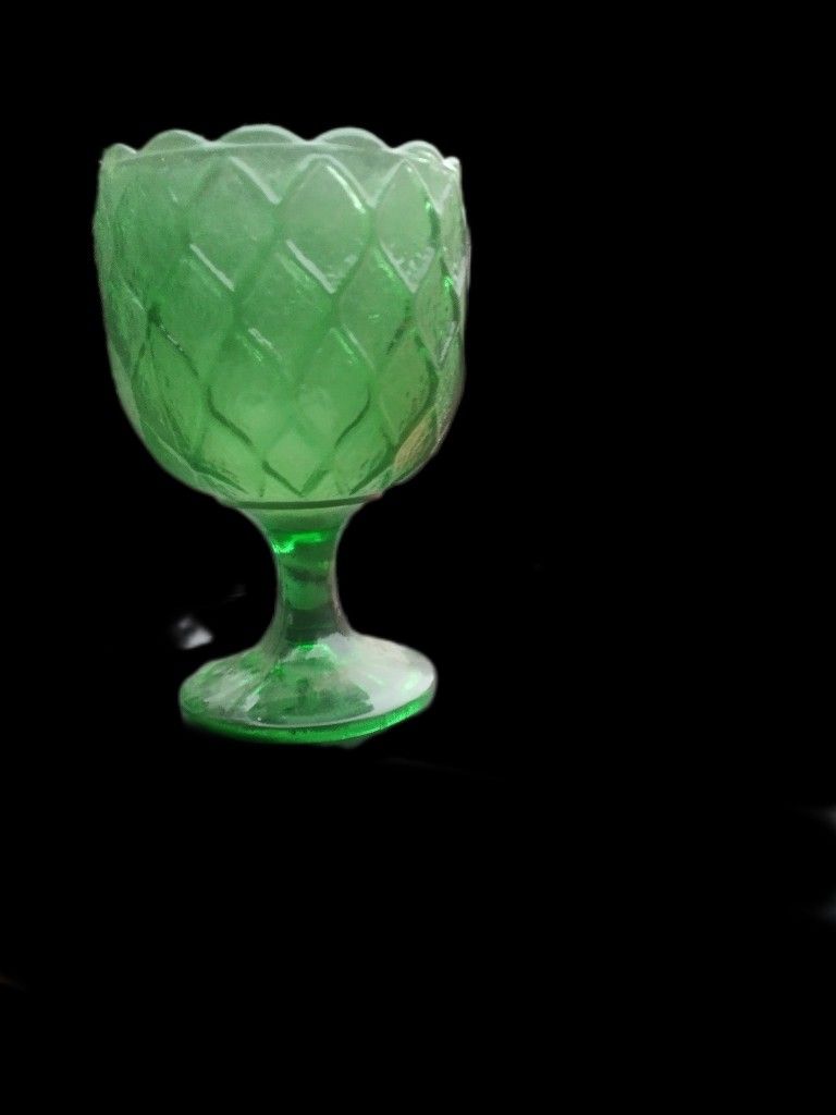 Vintage Emerald Green Glass