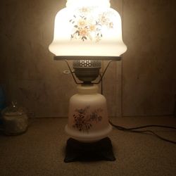Victorian Glass Hurricane lamp 