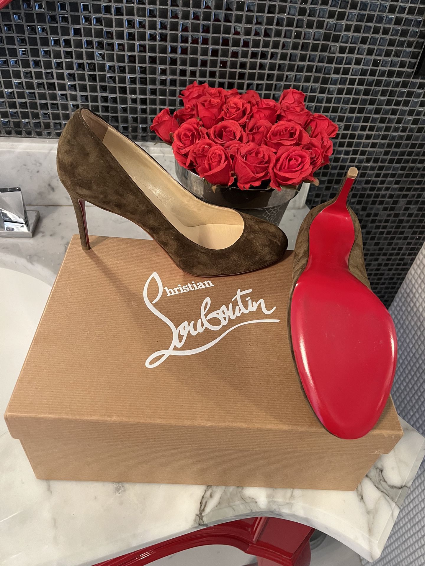 Christian Louboutin Suede Heels
