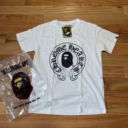BAPE x Chrome Hearts White Graphic T-Shirt