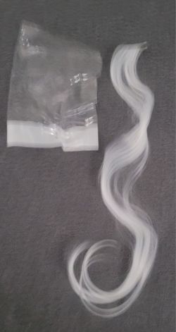 White Hair Extensions  12 Pcs