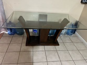 Glass dining table