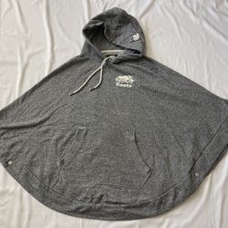 Roots Poncho Hoodie Outerwear Sweatshirt Pullover Top Canadian Heritage Beaver
