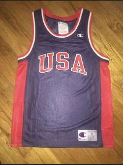 Champion Small USA City Olympic Jordan Mesh Jersey Tank Top Vintage Rare DS💯🎯
