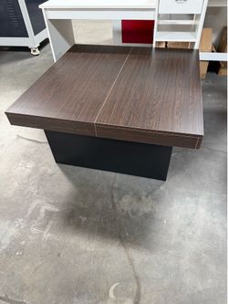 Yaheetech Wood Coffee Table, Square Coffee Table with 2 Storage Drawers, 35.4 in Living Room Center Tables for Home, Office, Lounge, Black & Espresso