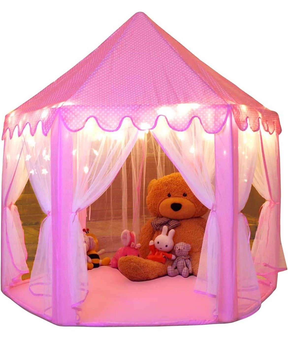 Princess Tent Girls With Star Lights 55x53 Inches 