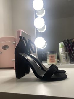 Black Thick Heel Shoes 