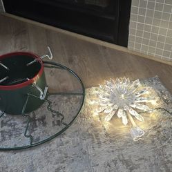 Christmas tree stand and star