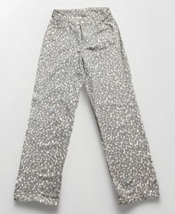 Wild Fable Women's Leopard Print High Rise Straight Leg Jean Pants Size XXS