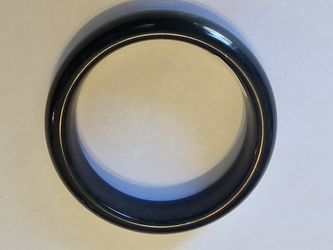 Green-Black Natural Burmese Jadeite Jade Bangle Bracelet Grade A 62mm Medium-Large