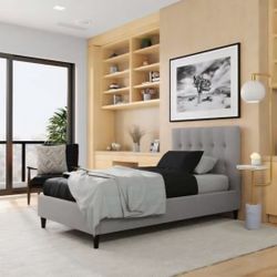 Twin Upholstered Bed Frame USED