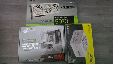 ASUS RTX 5070, ROG STRIX B850-A, Corsair RM850e Bundle