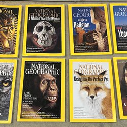 National Geographic Magazine Sets Of 8 Issues Book Reading Collection 