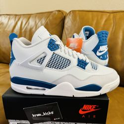 New* 2024 Nike Air JORDAN 4 Retro "Industrial Military Blue" MENS 12 US - DS OG All