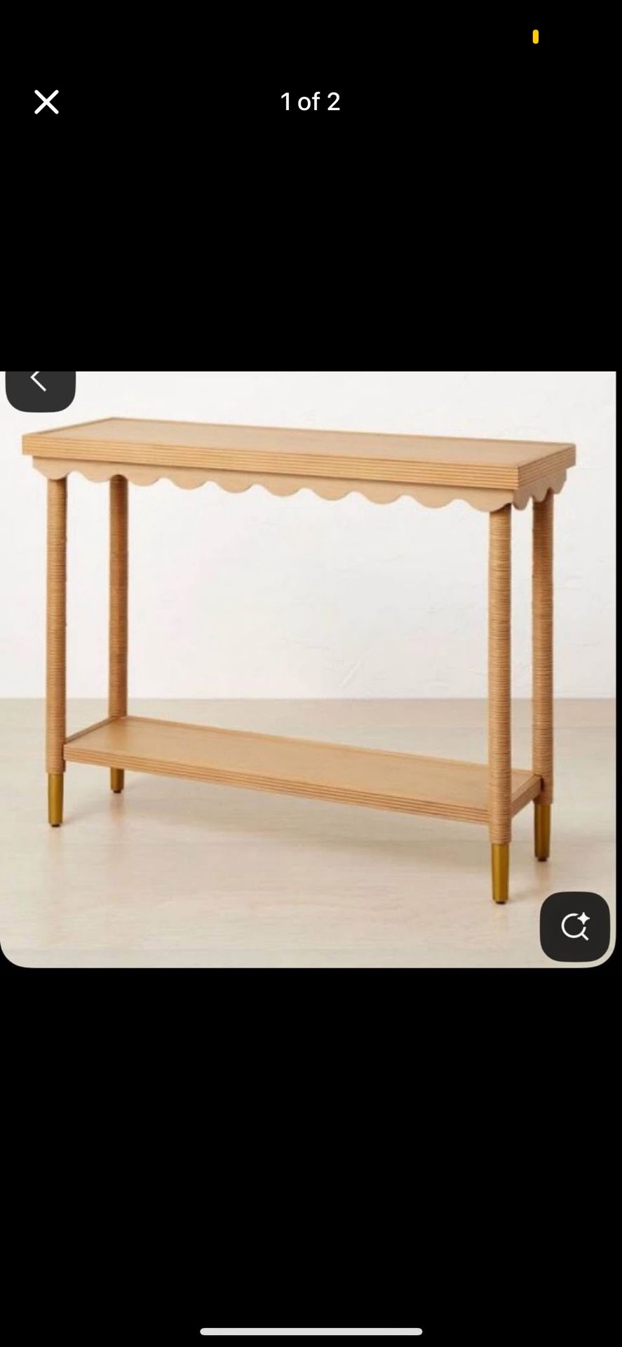 Scalloped Console Table