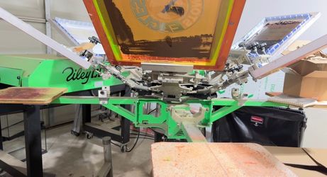 Screen printing Riley Hopkins system