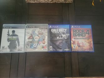 Ps4 And Ps3 Disc's: Call Of Duty Ghosts, Madden 13, Call Of Duty MW3