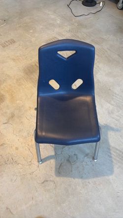 Navy Blue Kids Plastic Stack Chair