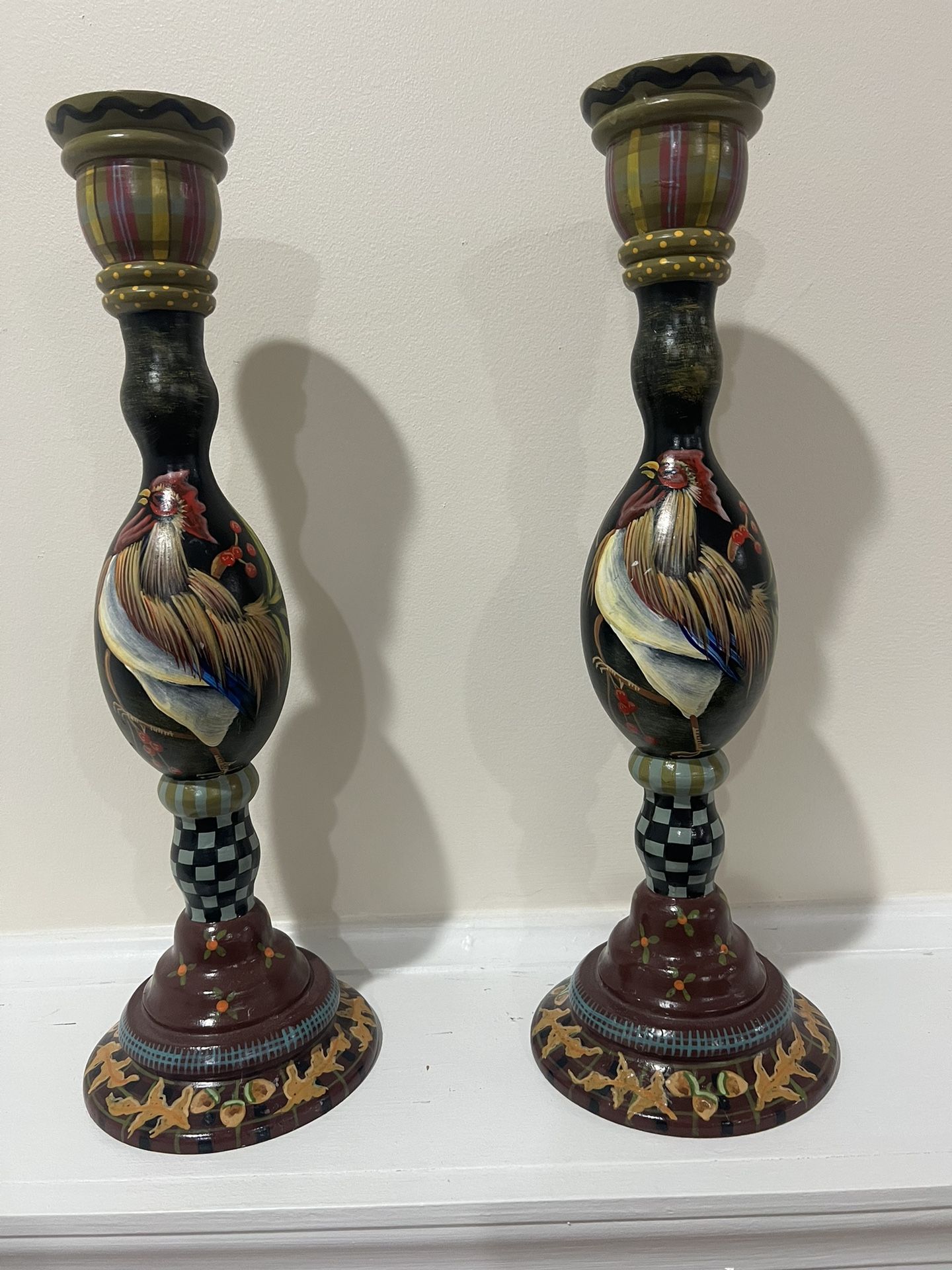 Hand Painted Candle Stick Holder