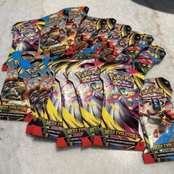 (15) Pokémon Mega Evolution Blaster Packs 