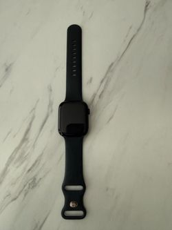 Apple Watch Series 9 45mm Midnight blue with box and charger.