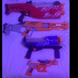 Lot of Nerf Guns. Rival MXVII-10K, Alpha,  Accustrike. Perfect Condition
