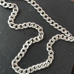 Silver Curb Chain 22”