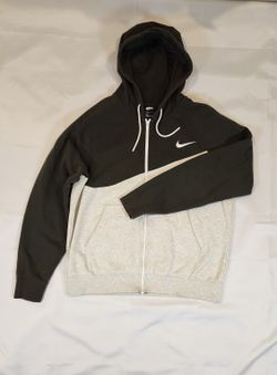 Nike Black and Gray Zip-Up Hoodie Size L