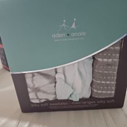 aden + anais Silky Soft Swaddle Blanket,100% Bamboo Viscose Muslin Blankets for Girls & Boys, Baby Receiving Swaddles, Ideal Newborn & Infant Swaddlin
