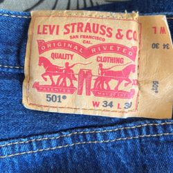 Levi 501 Men’s Jeans 34”x30” 
