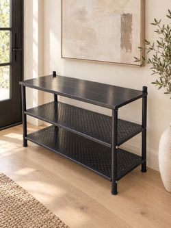 Black 3-Tier Shoe Rack / Shoe Organizer