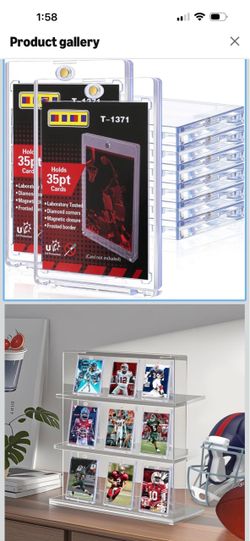 10ct Magnetic Card Holders for Trading Cards, 35pt Hard Cards Sleeves Case