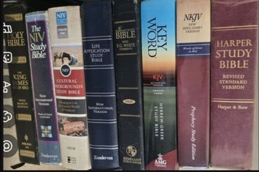 Study Bibles, $15 - $30 each, see 2nd pic