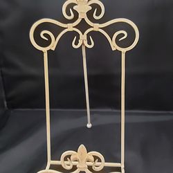 Vintage Ornate Wrought Iron Book Stand