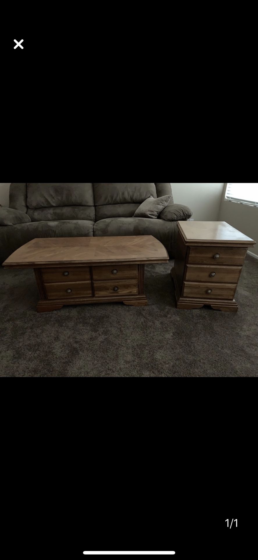 Coffee table with 1 end table