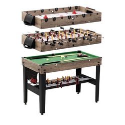 48" 3-in-1 Multi Game, Pool Table, Air Hockey, Foosball Table, by MD Sports