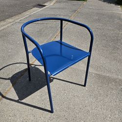 Blue Metal Chair